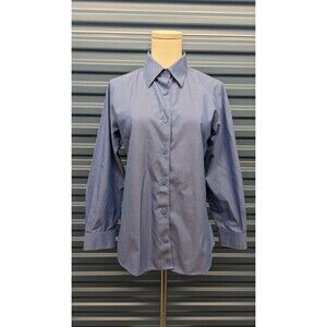 NINA MCLEMORE Point Collar‎ Classic Staple Button Front Shirt Top Size 2